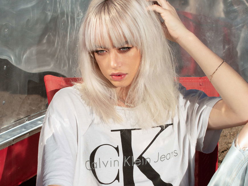 Frau blond