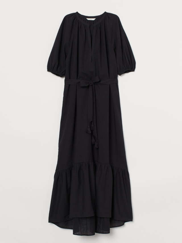 H&M Maxikleid schwarz