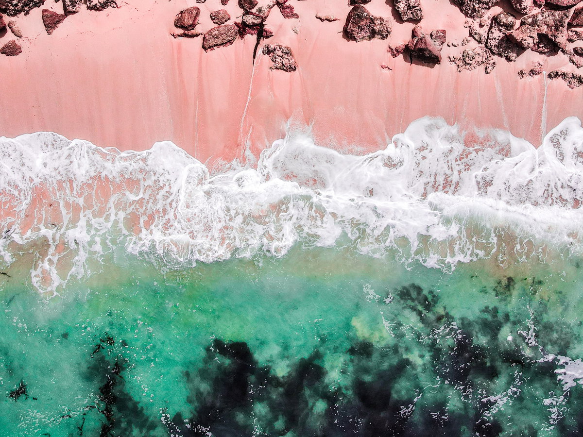 Pinker Sandstrand