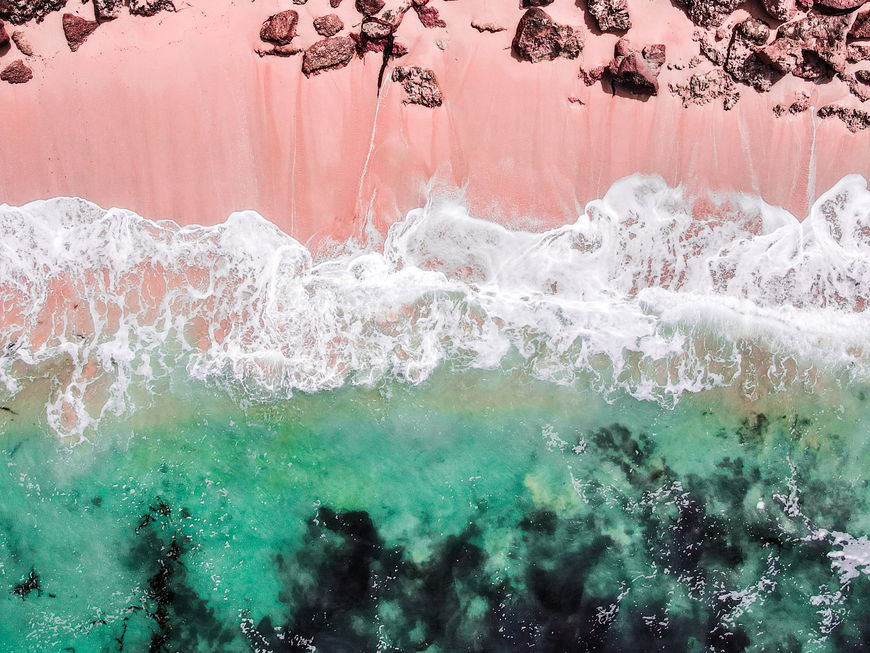Pinker Sandstrand