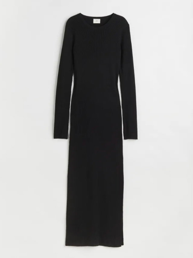Maxikleid Strick H&M schwarz