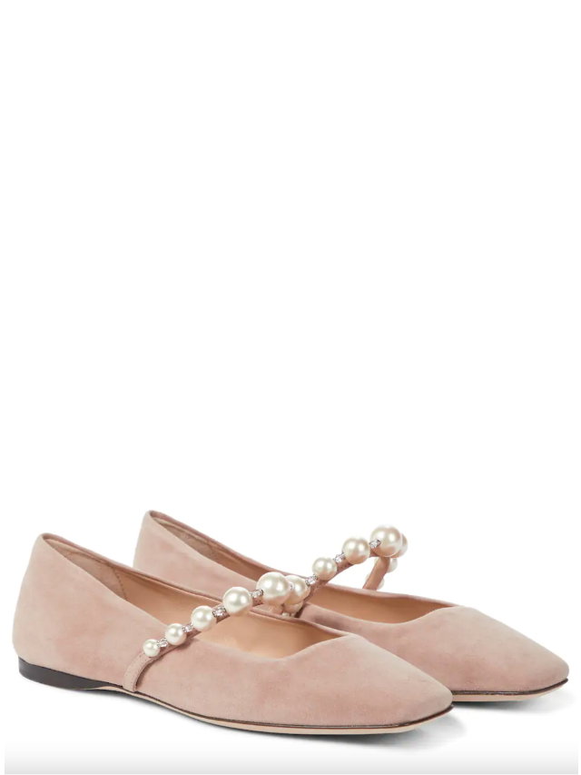 Ballerinas mit Perlen