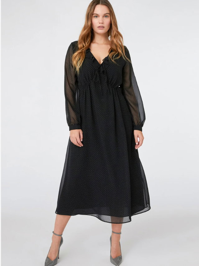 Gepunktetes Midikleid von Elena Miro