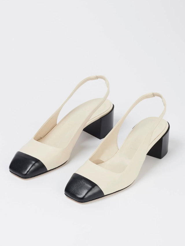 Zweifarbige Slingback Pumps
