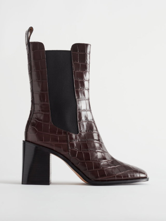 Ankle Boots in Kroko-Optik