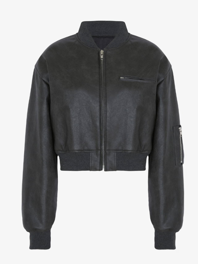 Bomberjacke aus Leder von The Frankie Shop