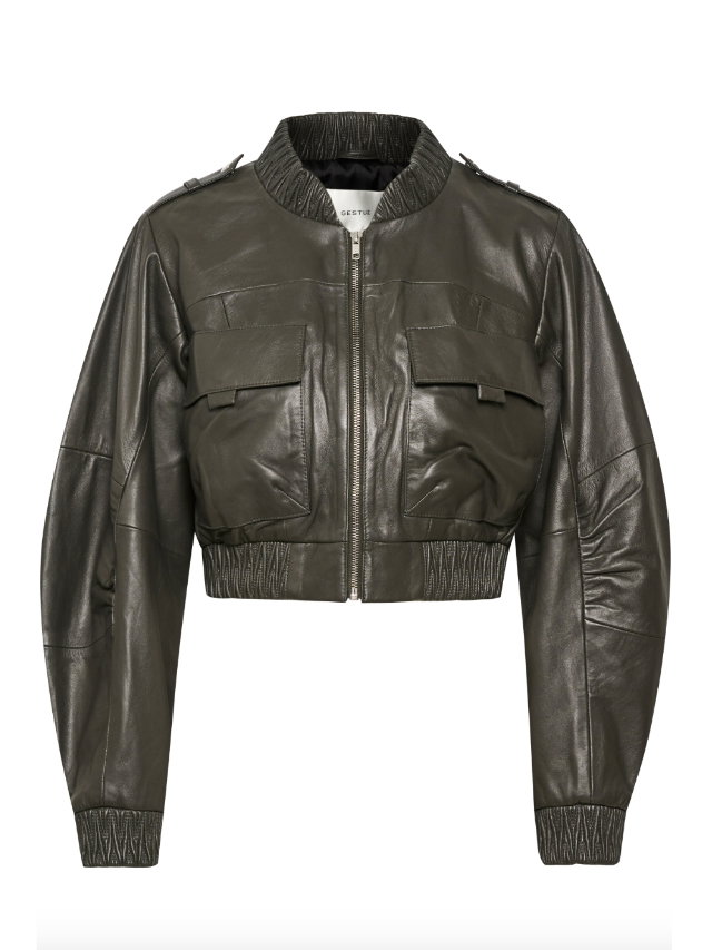 Bomberjacke aus Leder von Gestuz