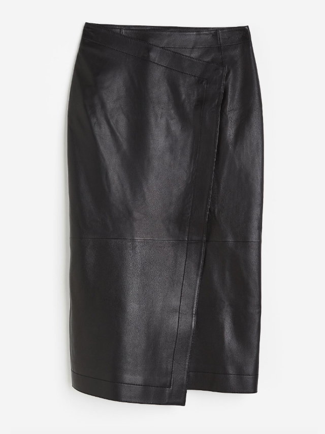 Lederrock von H&M Premium