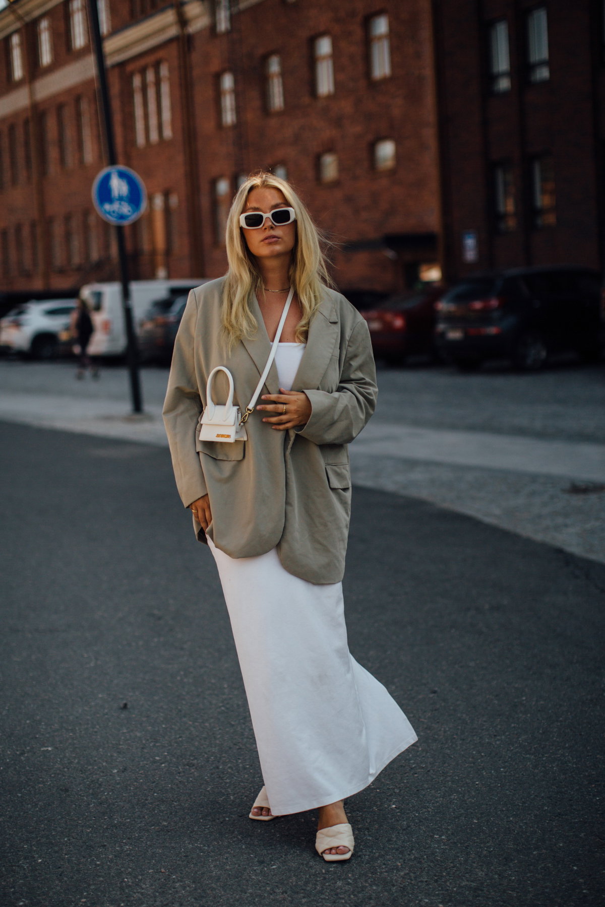 Streetstyle: Weißer Maxirock