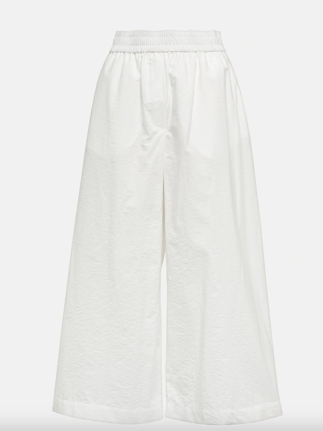 Weiße Culottes aus Baumwolle