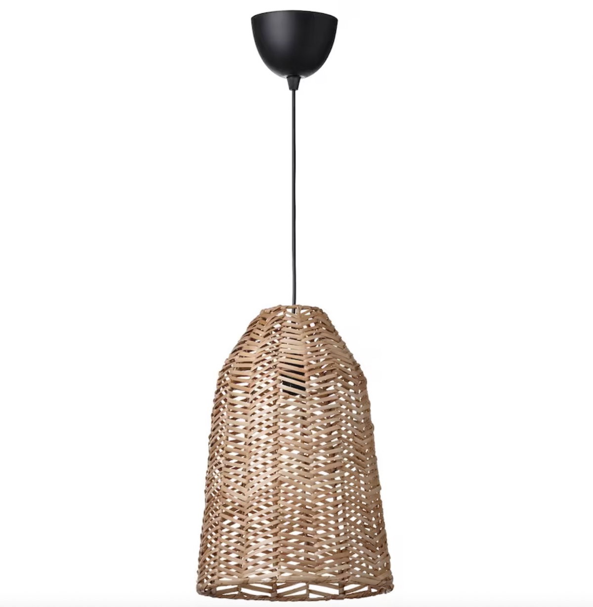 KAPPELAND / HEMMA Hängeleuchte, Rattan/schwarz