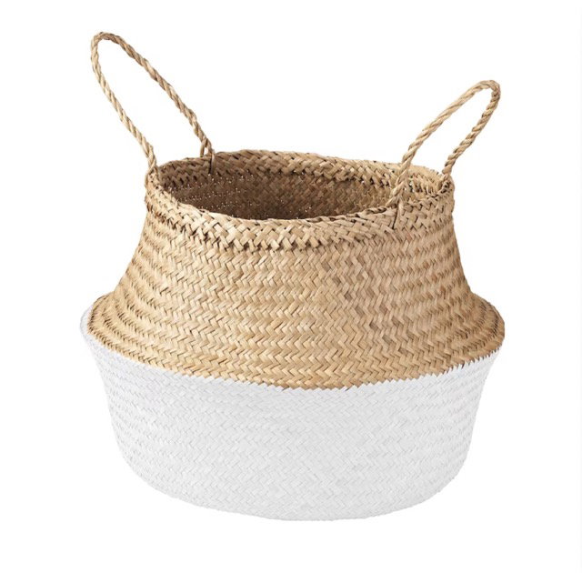 KRALLIG Korb, Seegras/weiß IKEA Medium