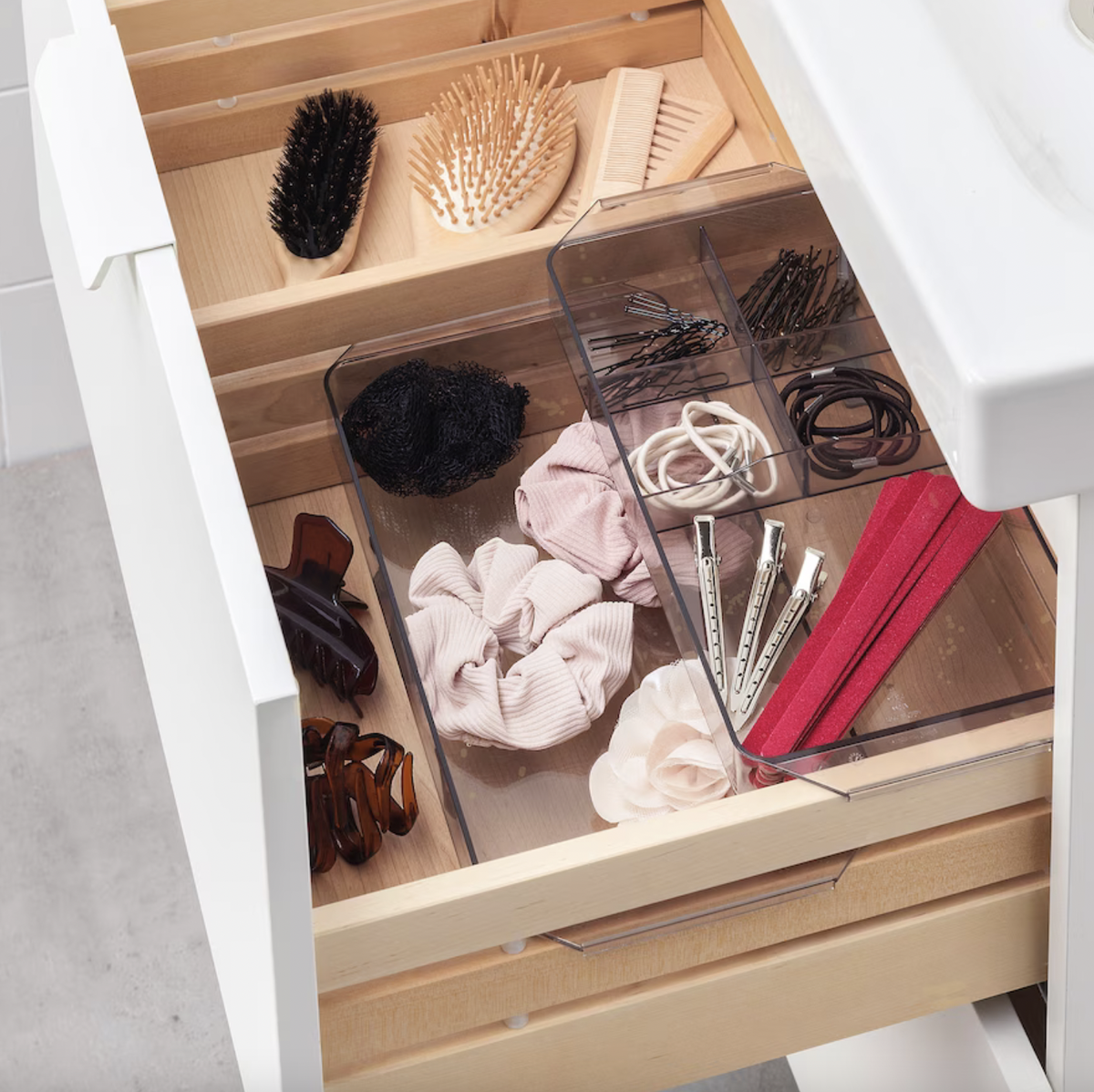 Ikea GODMORGON Fach 2er-Set, rauchfarben