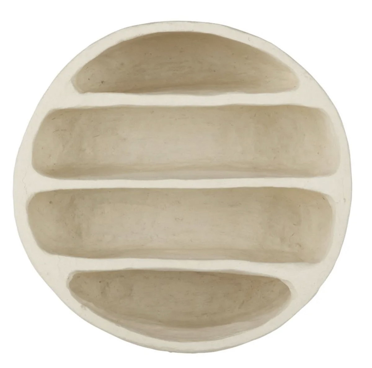 Regal in Beige von Maisons du Monde aus Pappmaché und Eisen in einer angesagten, asymmetrische Form, das jeden Raum authentisch macht.