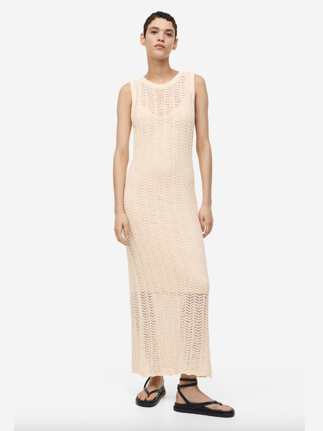 Weißes Strickkleid
