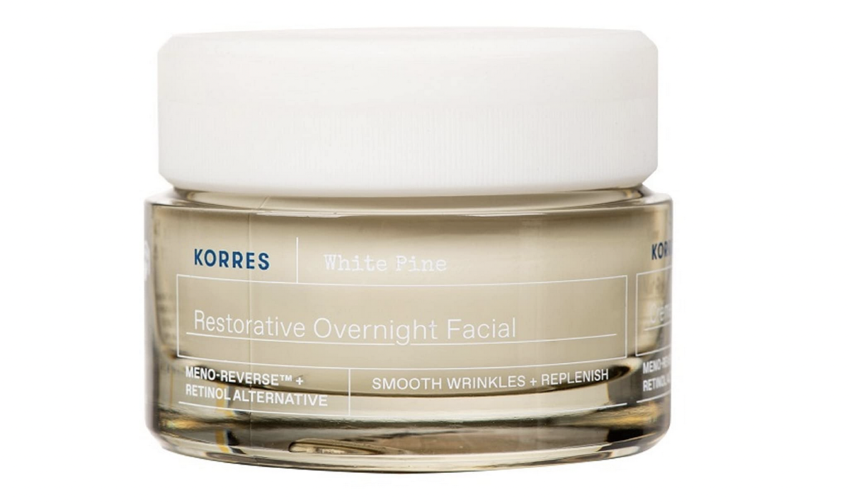 KORRES WHITE PINE Meno Reverse Regenerierende Nachtcreme für reife Haut nach den Wechseljahren, dermatologisch getestet, vegan