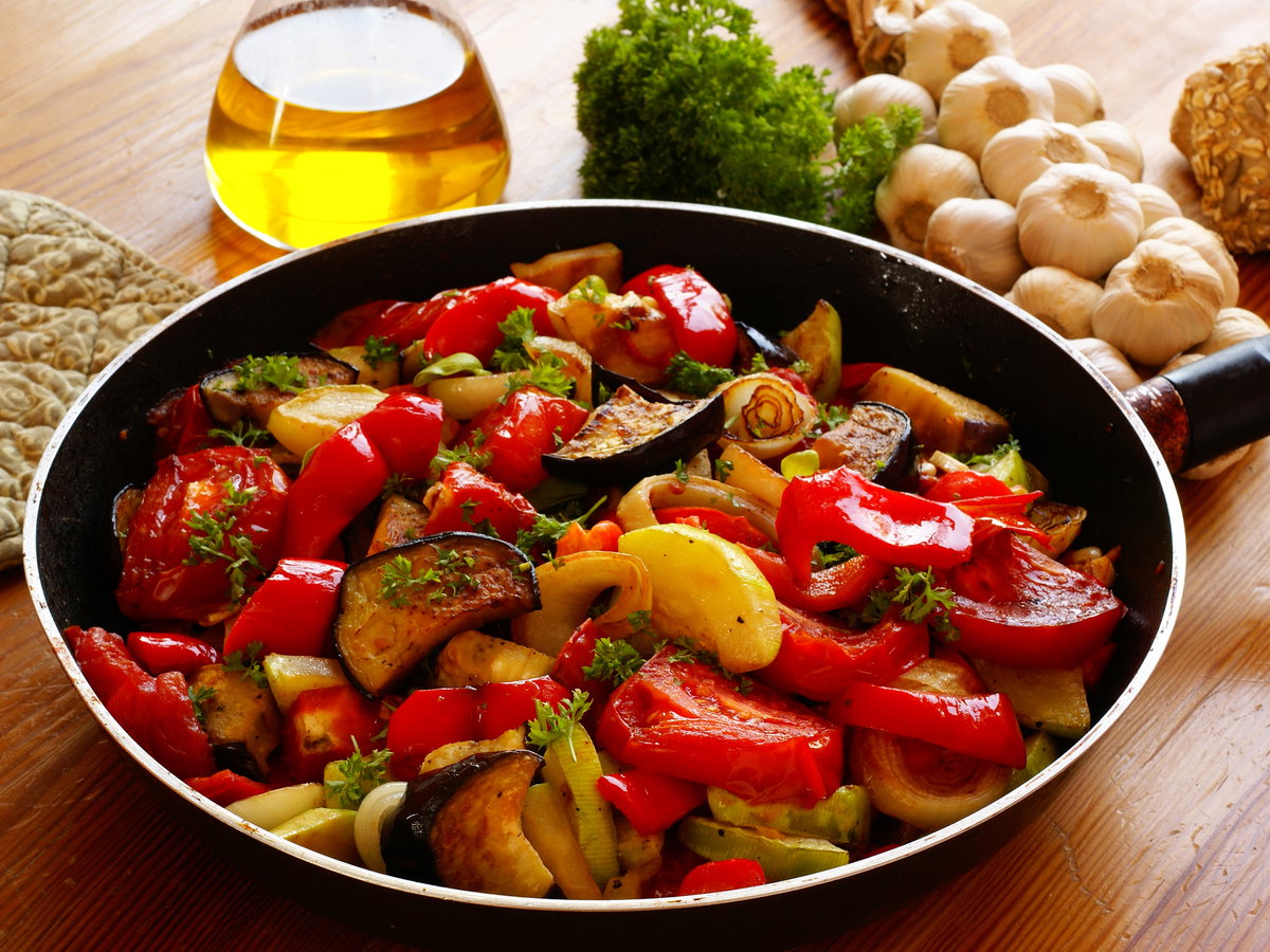 Zucchini-Paprika-Pfanne