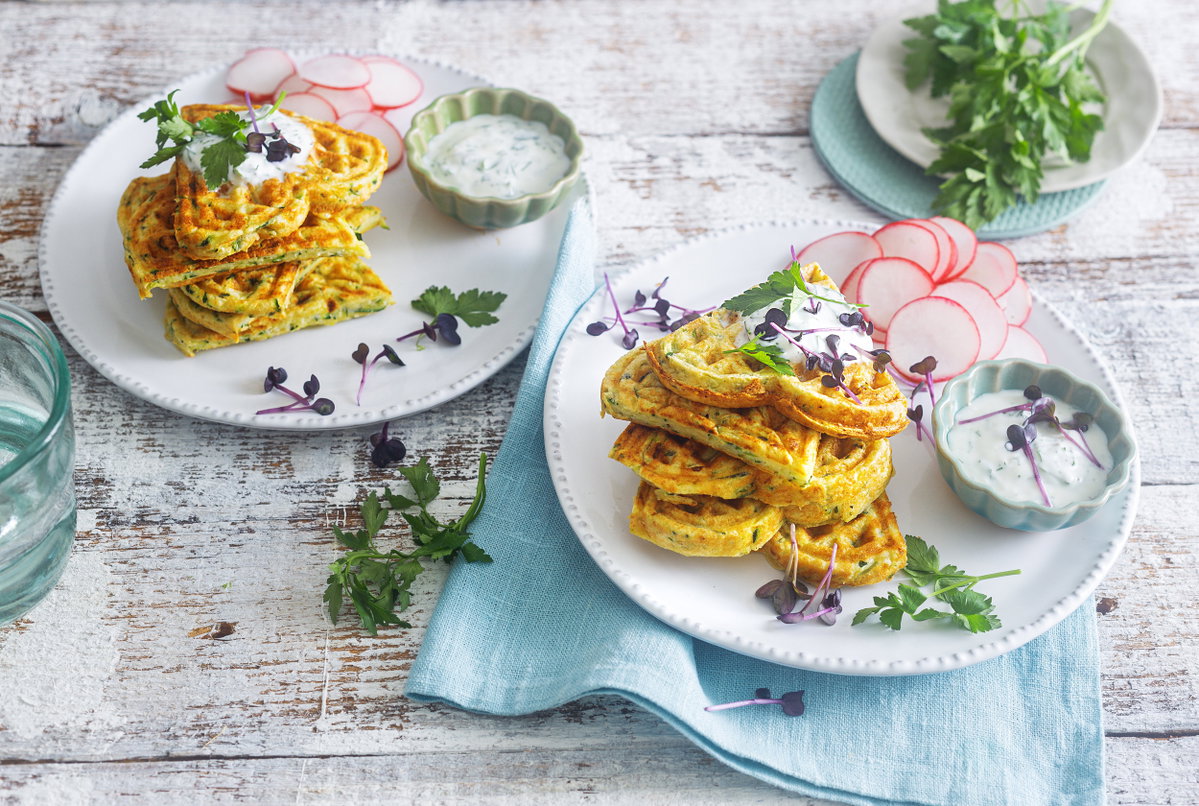 Zucchini-Käse-Waffeln