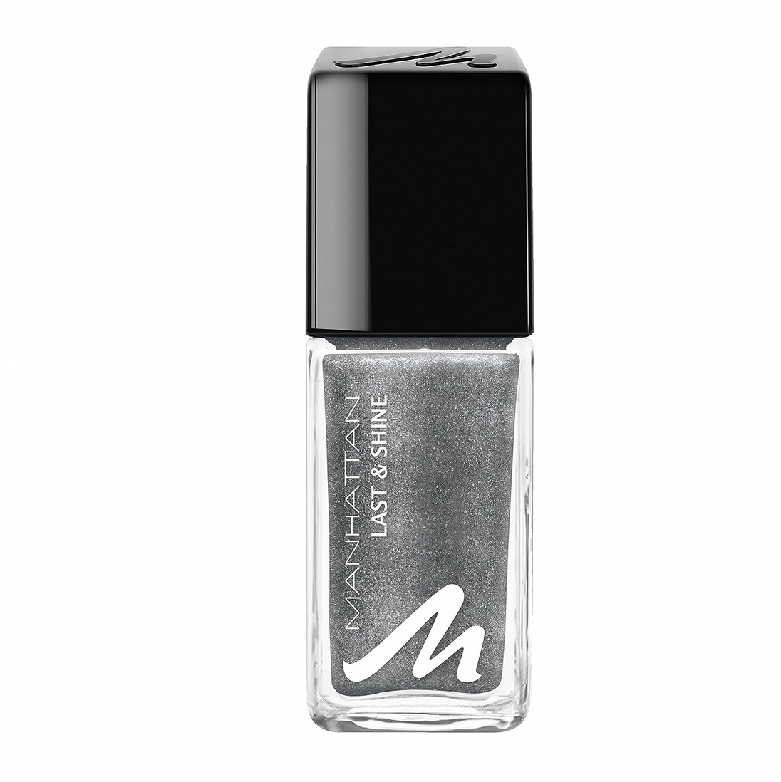 Manhattan Last & Shine Nagellack – Silberner, glänzender Nail Polish mit Glitzer für 10 Tage perfekten Halt – Farbe Silver Chrome