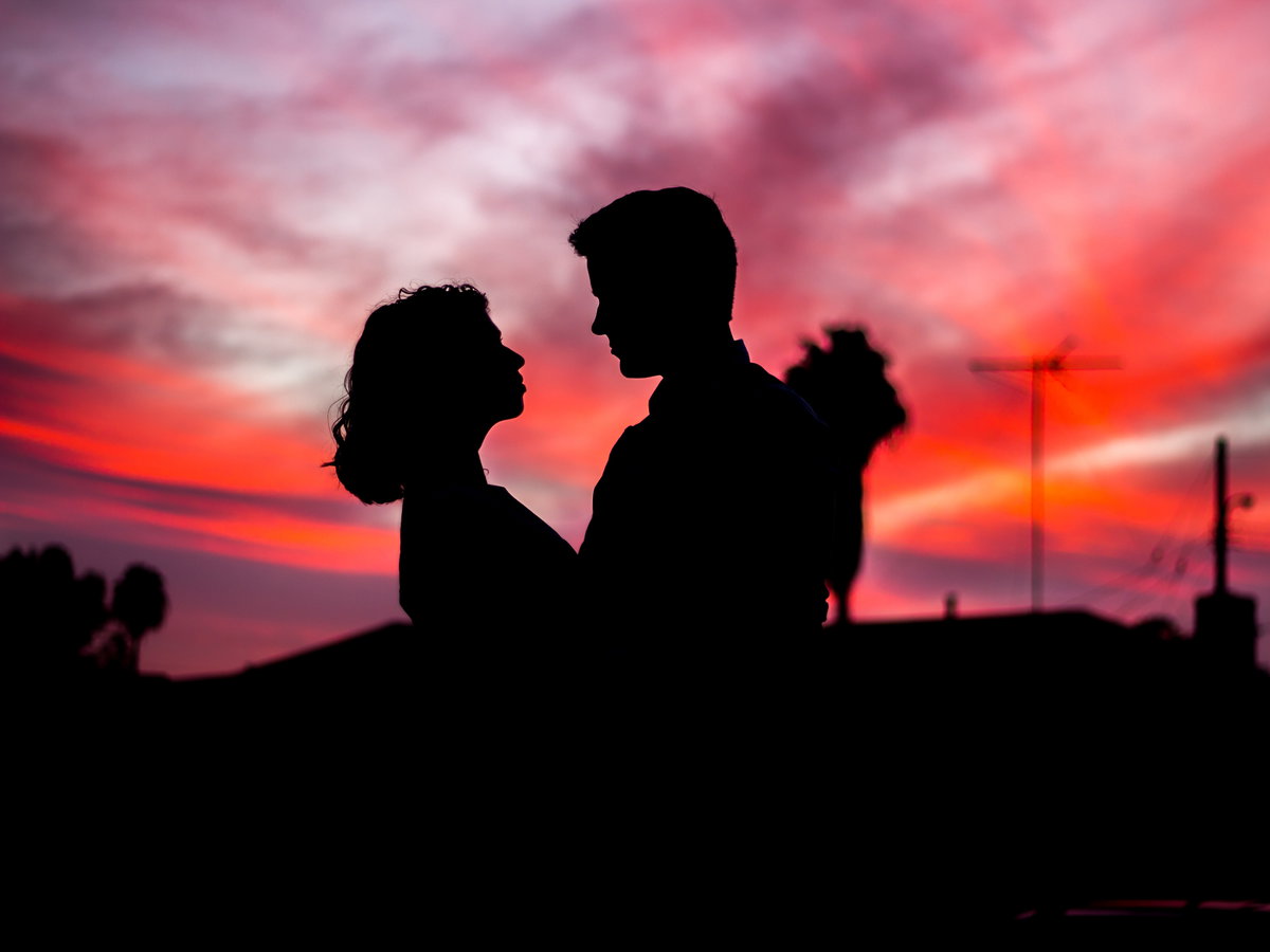 Mann und Frau verliebt