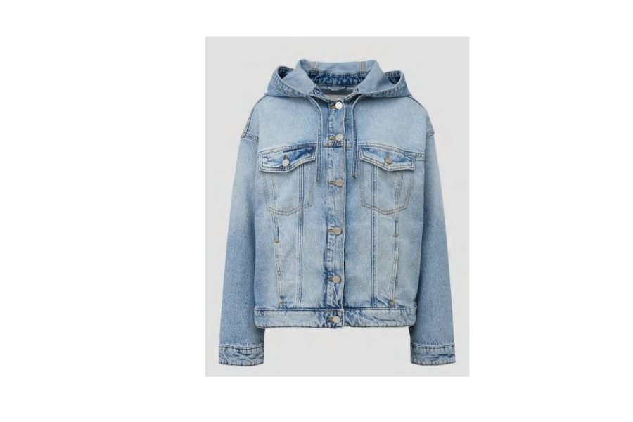 Jeansjacke mit Kapuze