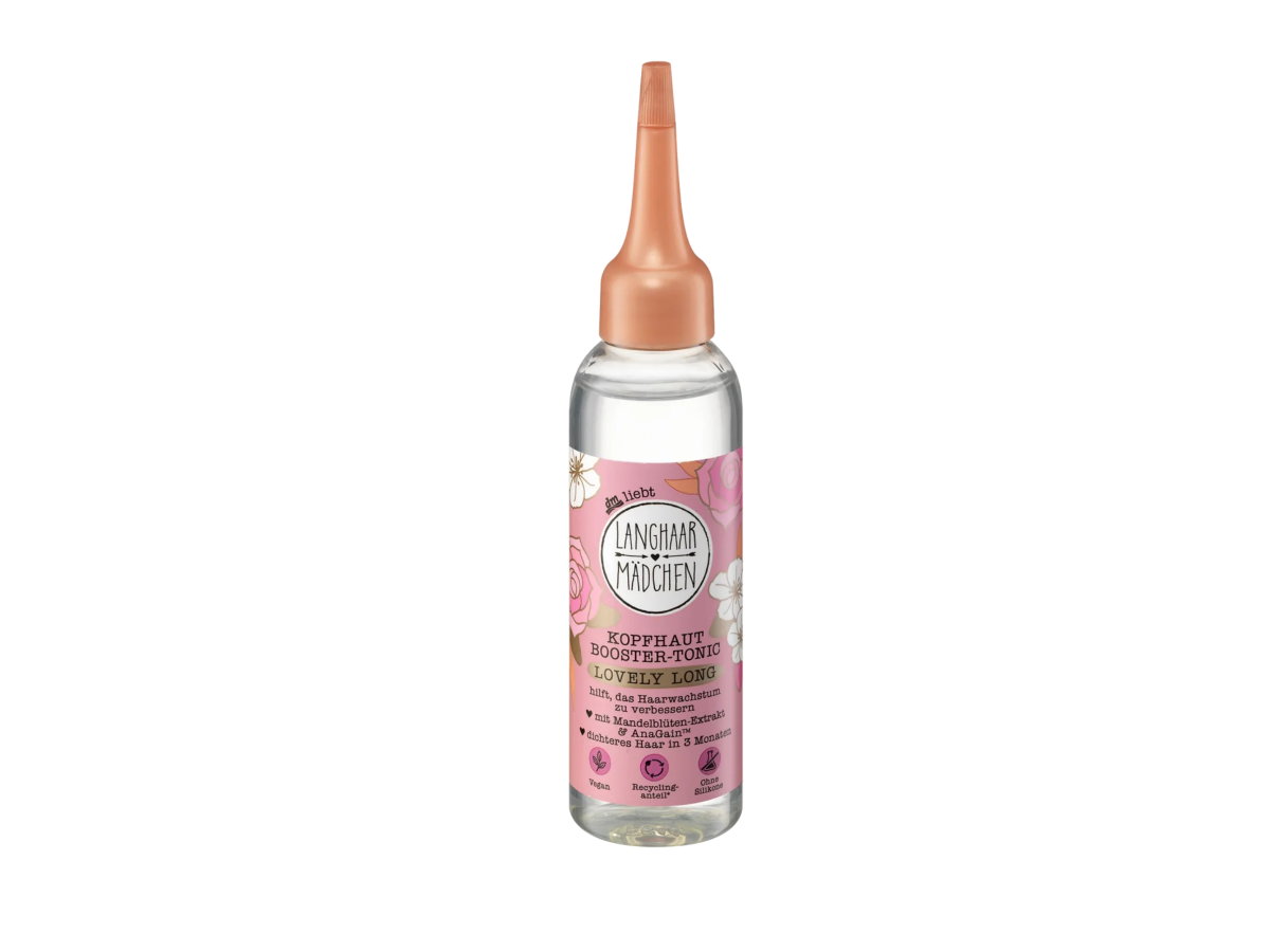 Auch das Kopfhaut Booster Tonic von Langhaarmädchen garantiert gesunde Kopfhaut! Für ca. 5 Euro shoppst du es hier.