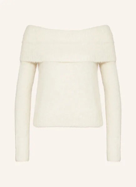 Absolut kuschelig wird es mit dem flauschigen Pullover von ba&sh Paris – einer unserer absoluten Lieblingsmarken. Das Must-have gehört für ca. 265 Euro dir.