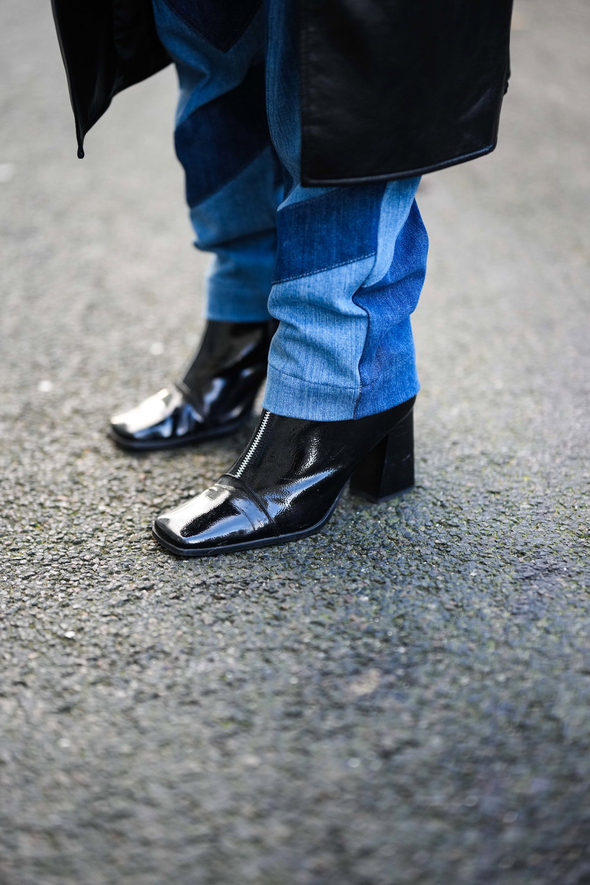 Lack-Stiefeletten