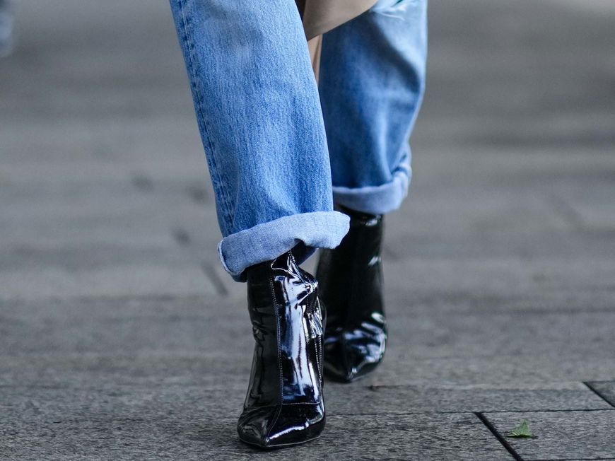 Lack-Stiefeletten