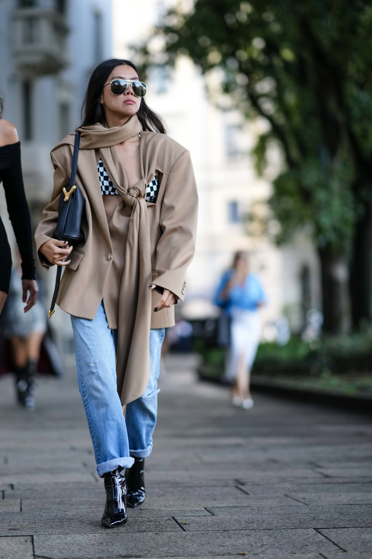 Lack-Stiefeletten