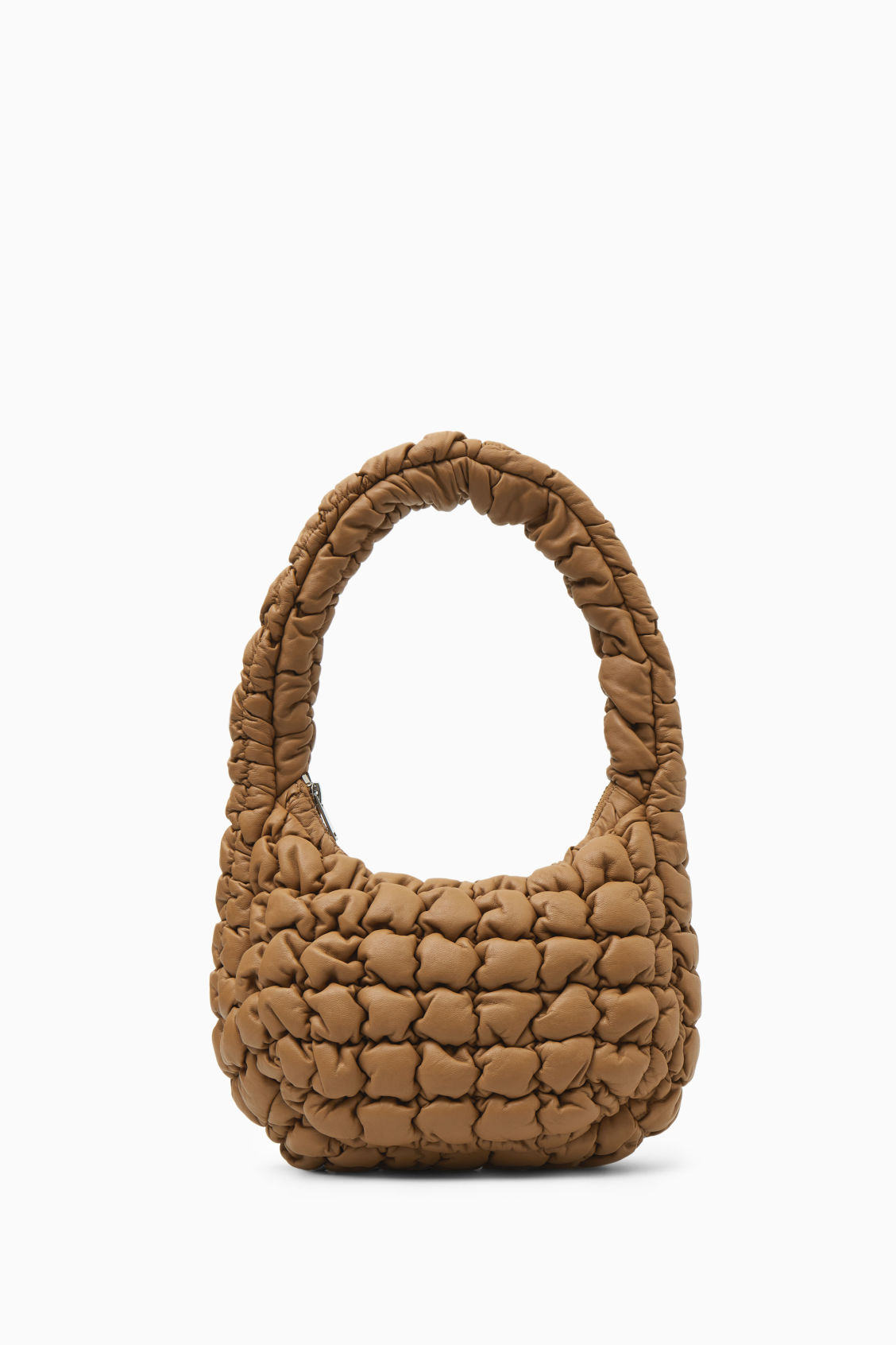 KLEINE GESTEPPTE TASCHE aus LEDER in Braun von COS
