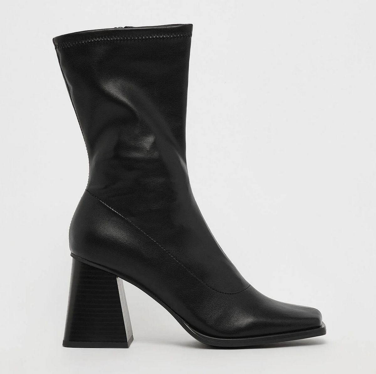 Onygo Ankle Boot schwarze Stiefelette mit Absatz Kunstleder