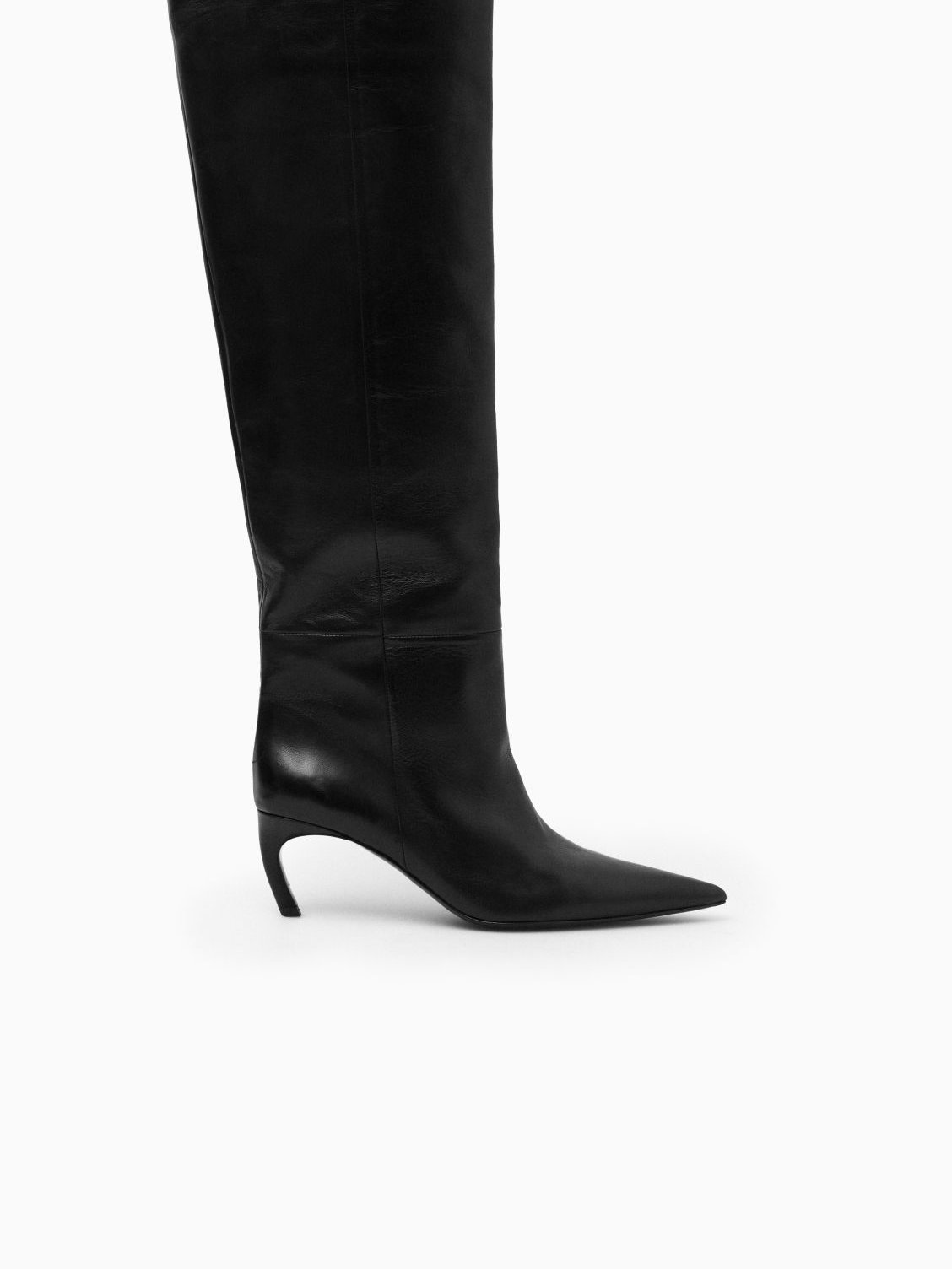 Schwarze Stiefel mit Absatz von cos kniehoch