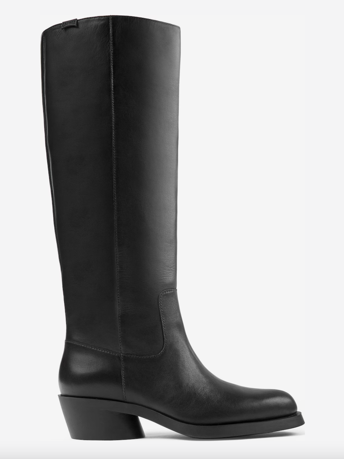 schwarzer Stiefel Camper breite Waden 1