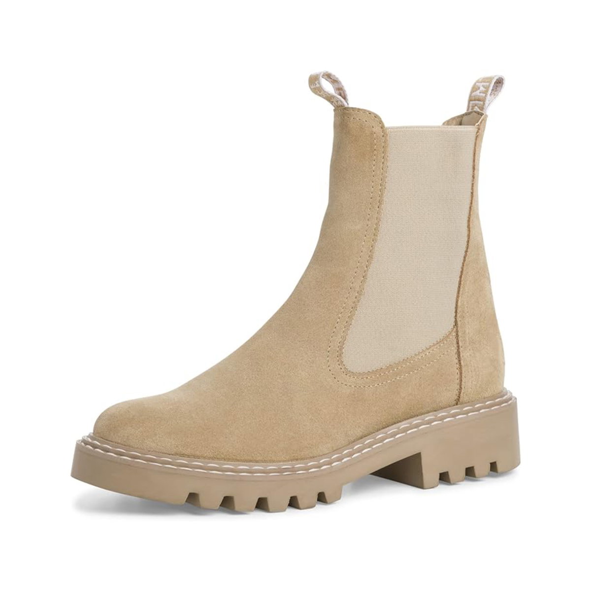 Tamaris Damen Ankle Boots, Frauen Stiefeletten,Wechselfußbett beige