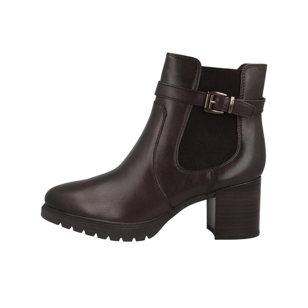 Tamaris Damen Stiefelette Dunkelbraun mit Absatz