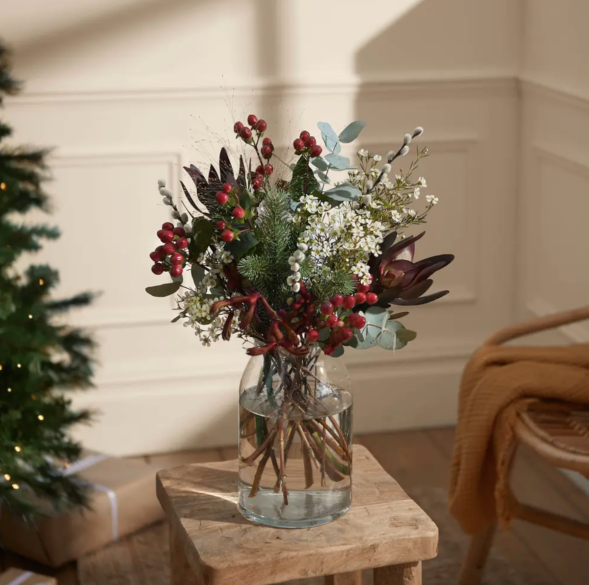Weihnachtlicher Blumenstrauß