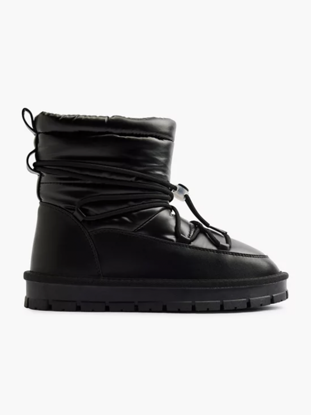 Deichmann schwarzer Snowboots mit Schnürung