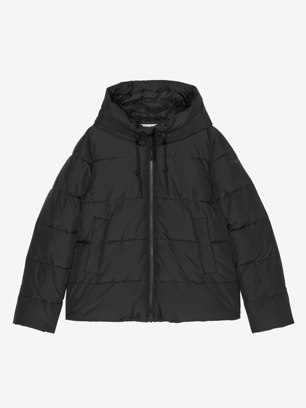 Marc O Polo gesteppte Jacke in Schwarz mit Kapuze