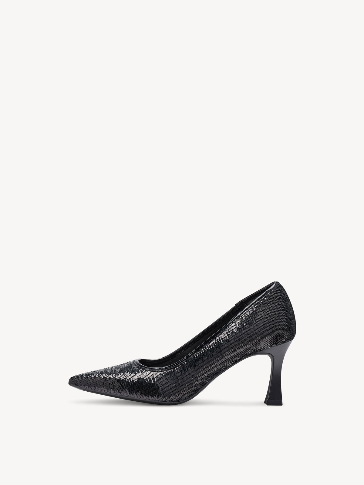 Schwarzer Pump mit Pailletten von Tamaris