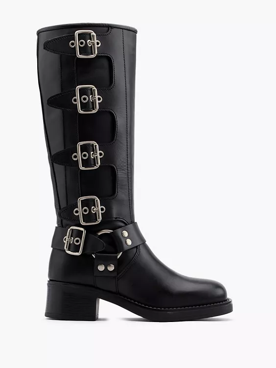 Biker Boots in Schwarz