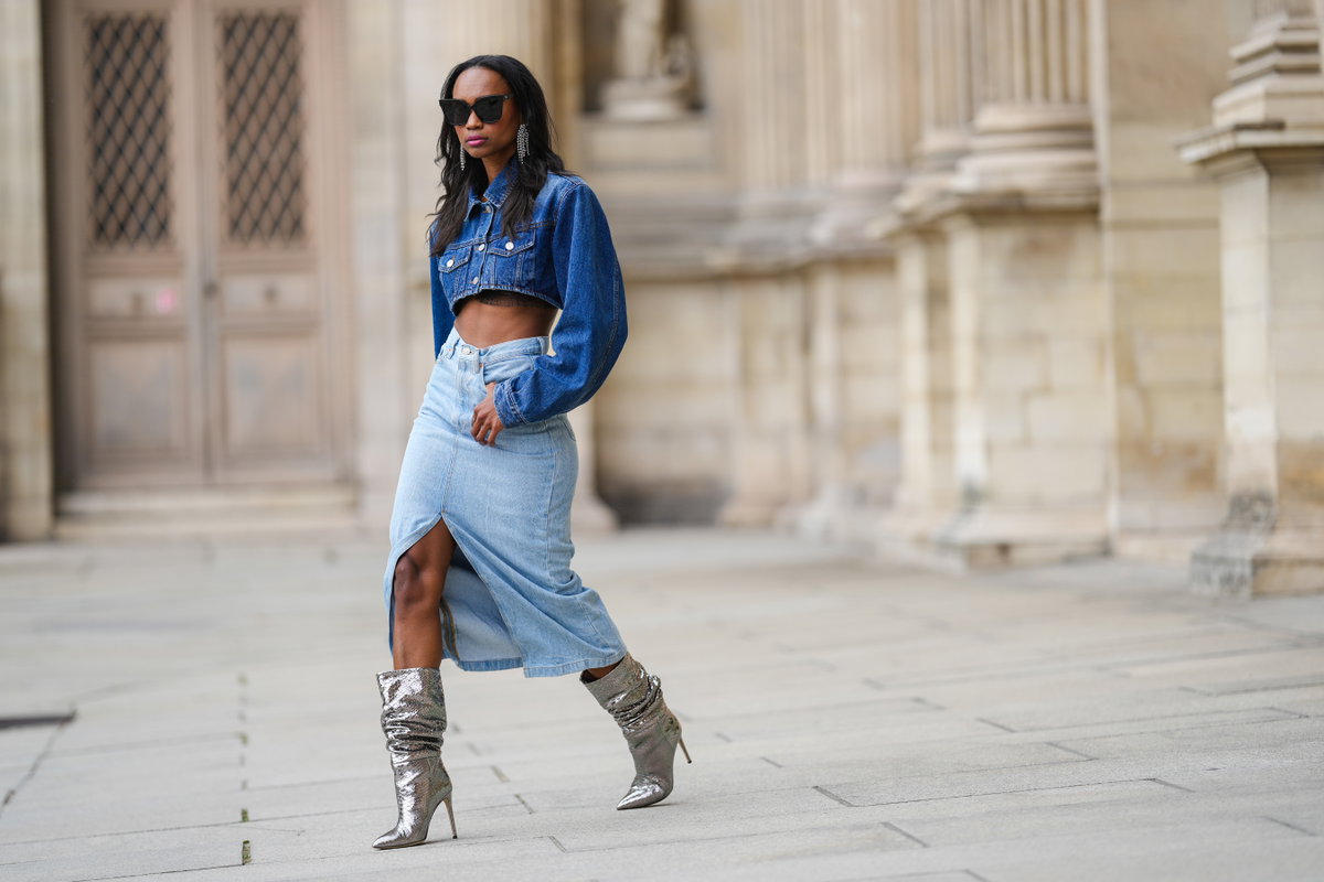 Emilie Joseph in Slouchy Boots