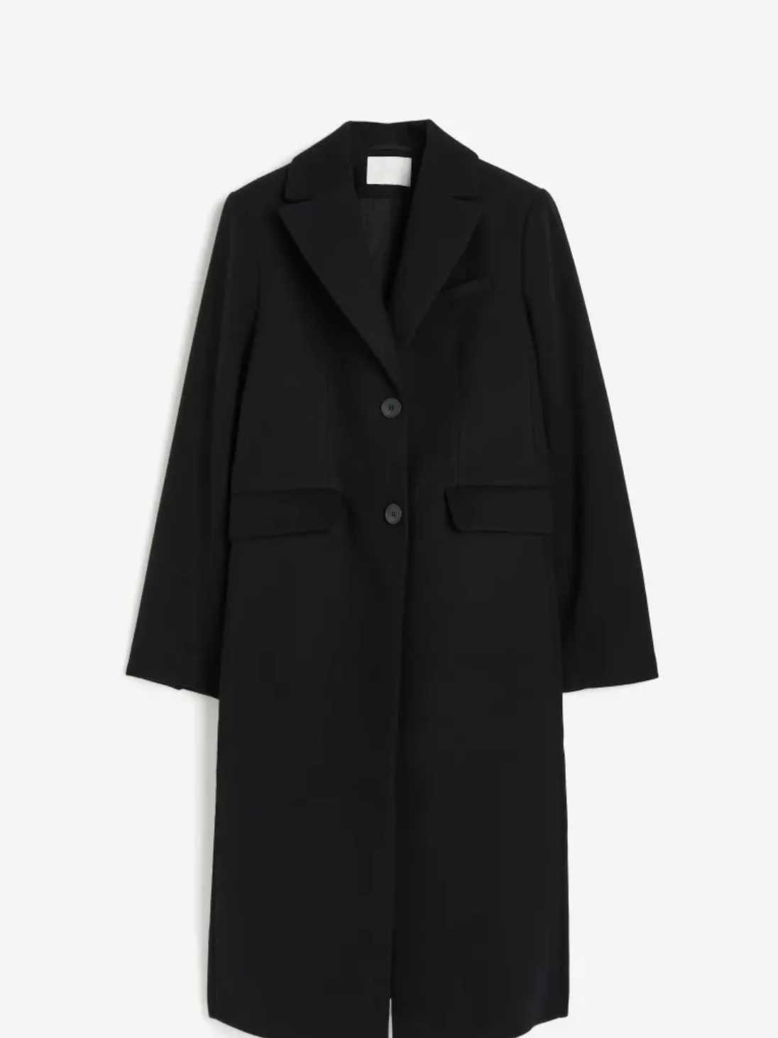 Zeitloses Design: Der schwarze Mantel von H&M für ca. 36 Euro ist ein echter Glücksfund.