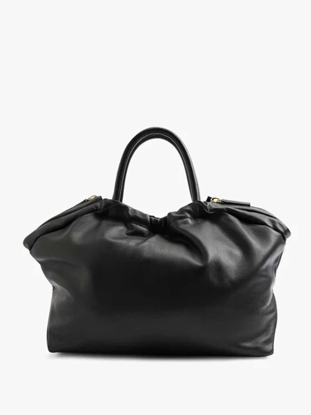 schwarzer Shopper von Deichmann aus Leder