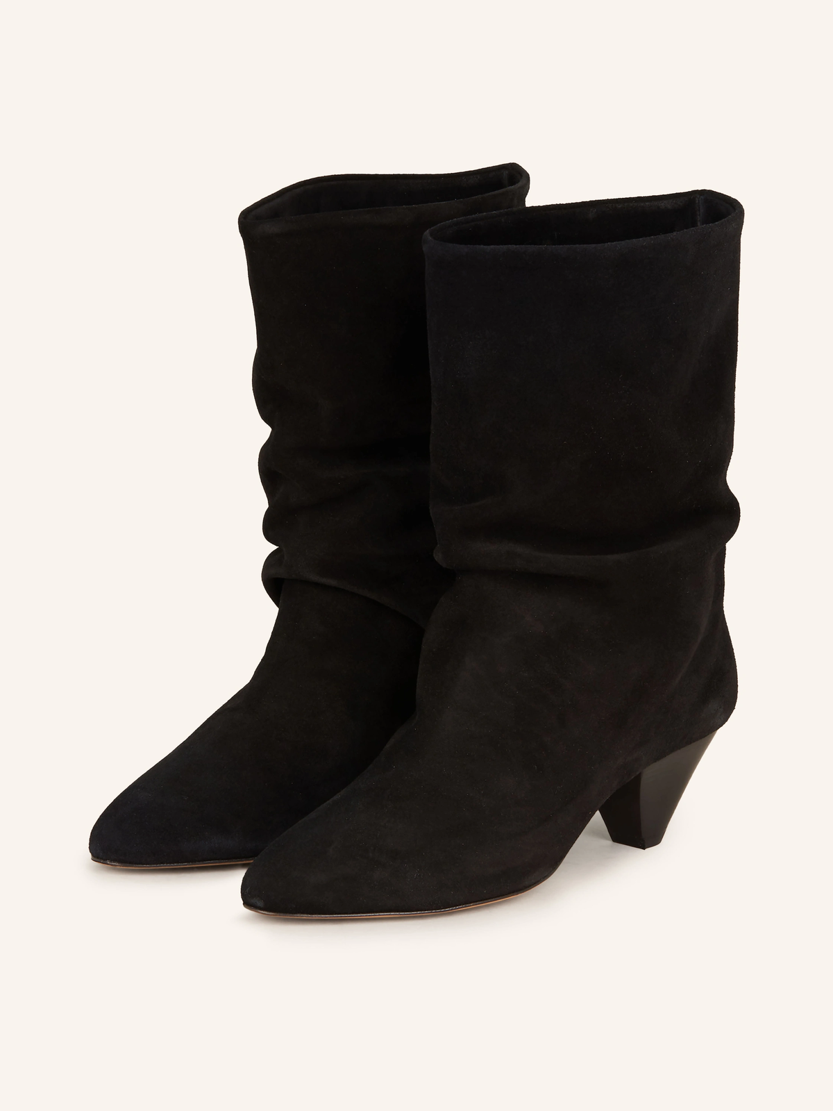 Schwarze Slouchy Boots