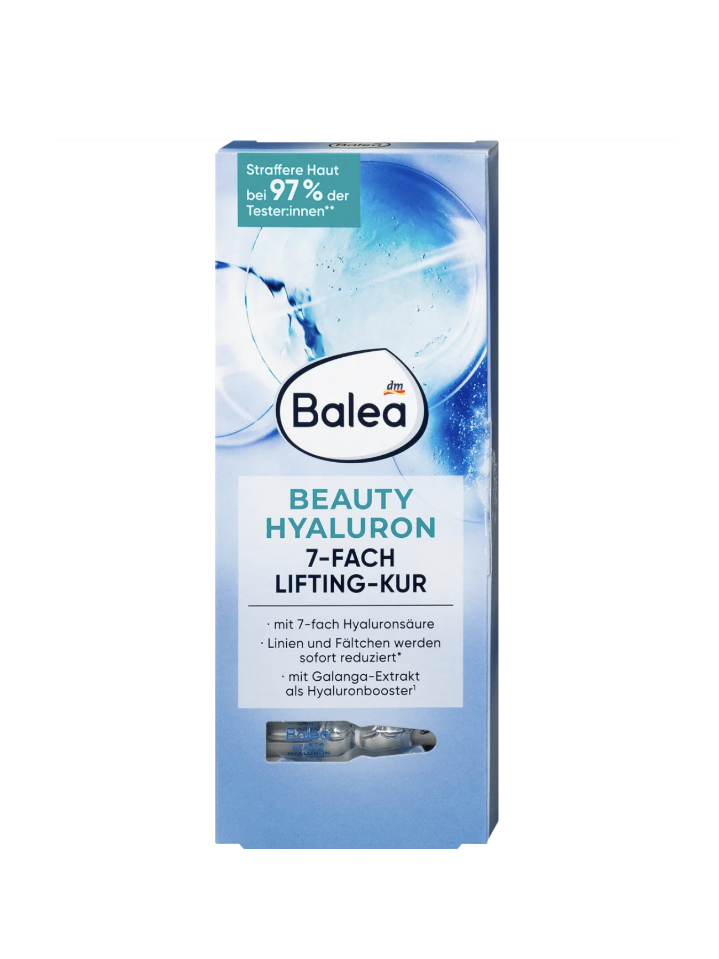 Ampullen Beauty Hyaluron Lifting-Kur (7 x 1ml) von Balea, ca. 5 Euro