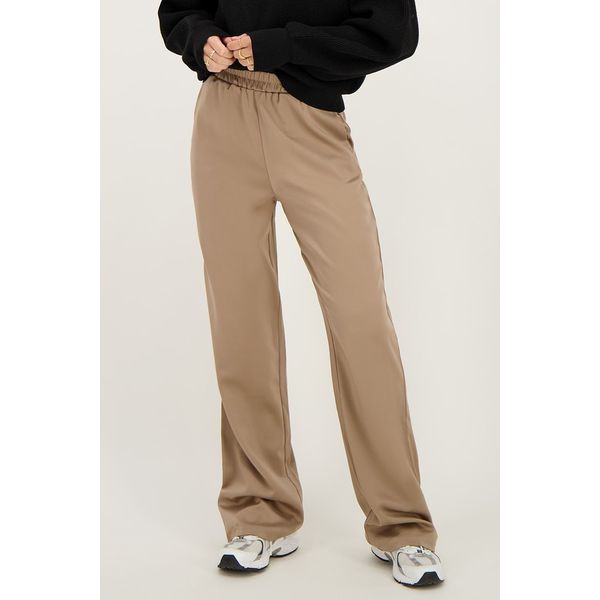 Beigefarbene Satinhose