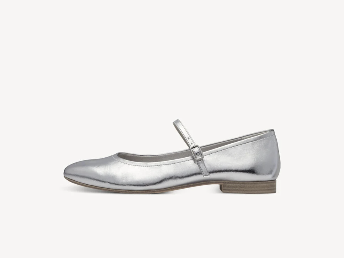 Silberne Ballerinas von Tamaris