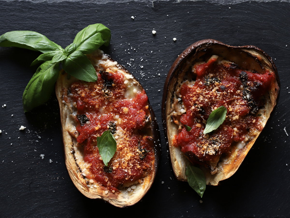 Gebackene Aubergine
