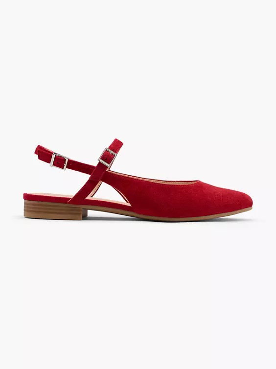 Rote Slingback-Ballerinas